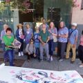 WILPF members attend a participatory community art project in commemoration of Hiroshima. Photo credit: Judy Adams