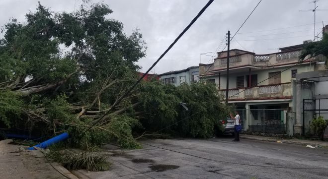 Hurricane damage in Cuba